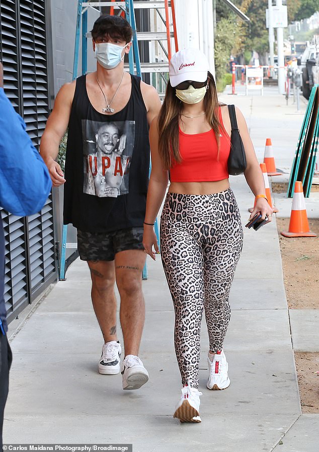 Kourtney Kardashians Bff Addison Rae Heads To Gym In La With Fellow Tiktok Star Beau Bryce Hall 